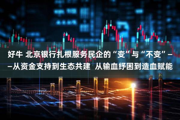 好牛 北京银行扎根服务民企的“变”与“不变”——从资金支持到生态共建  从输血纾困到造血赋能